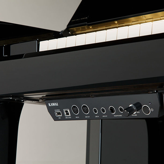 KAWAI K-300 ATX4 M/PEP - 122 CM Parlak Siyah Silent Duvar Piyanosu - ATX4 Kulaklık Sistemli